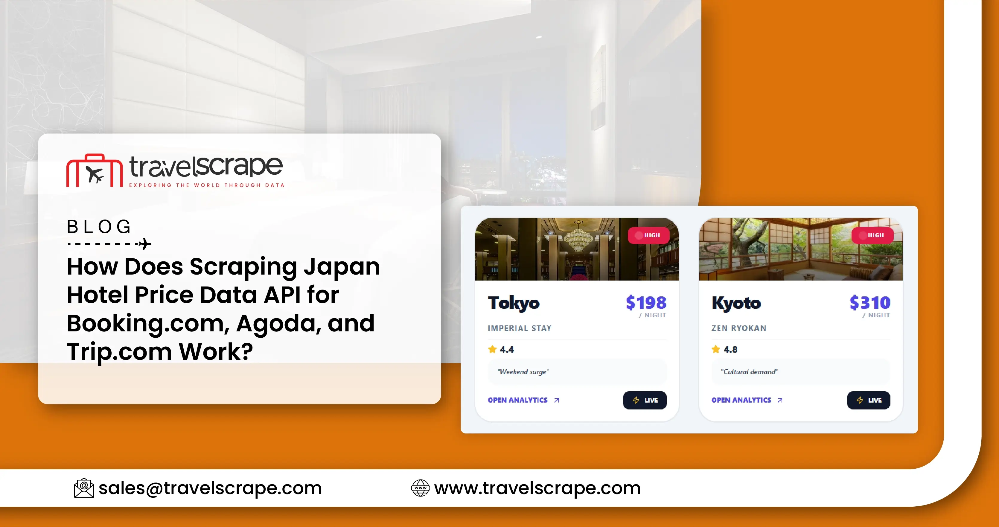 Scraping Japan Hotel Price Data API for Booking.com, Agoda, and Trip.com
